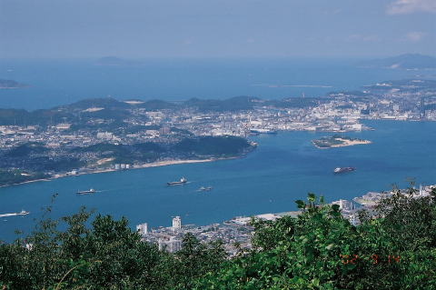 戸ノ上山から関門海峡